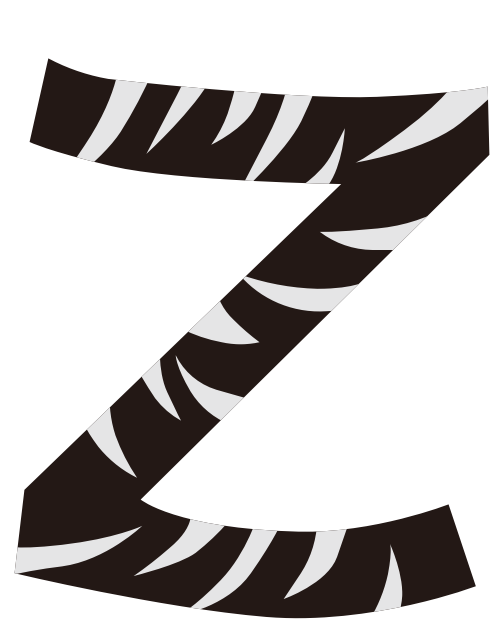 斑马字母Z可爱动物logo设计素材