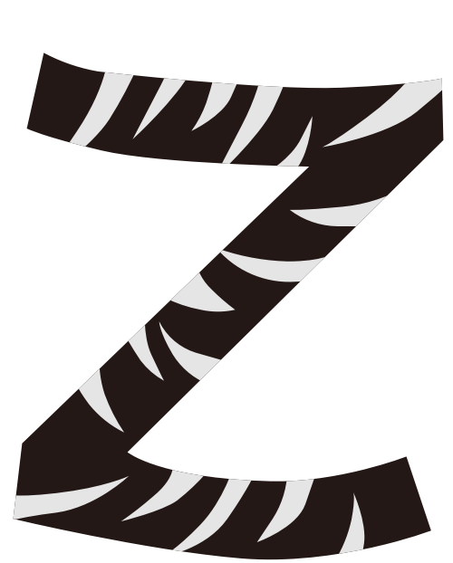 斑马字母Z可爱动物logo设计素材 logo png