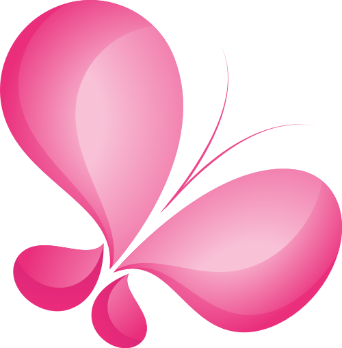 粉色蝴蝶矢量logo图标