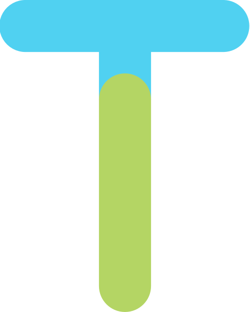 字母T双色矢量标志图片 logo png