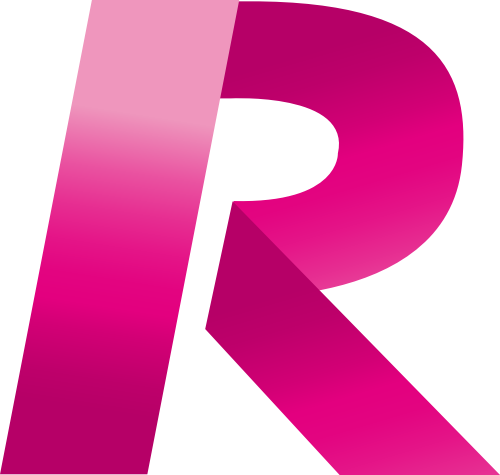 红色字母R折纸矢量logo图片