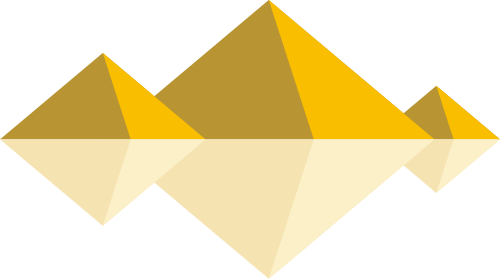 埃及金字塔黄色山峰logo设计素材