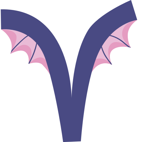 紫色蝙蝠字母V可爱动物矢量标志图片 logo png