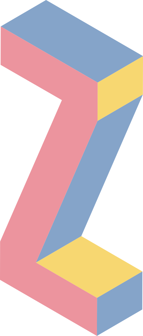 字母Z彩色立体拼色矢量logo图标 logo png