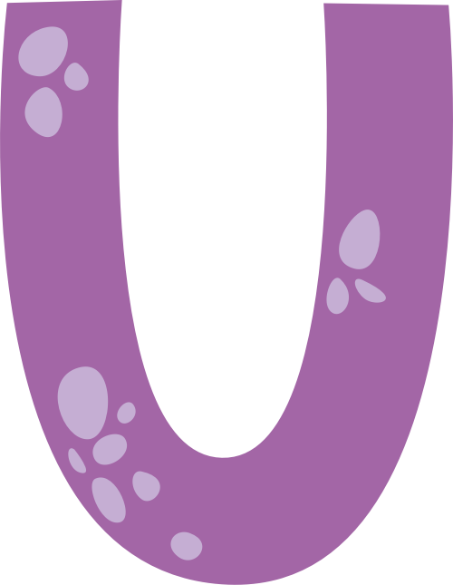 紫色字母U波点logo设计素材