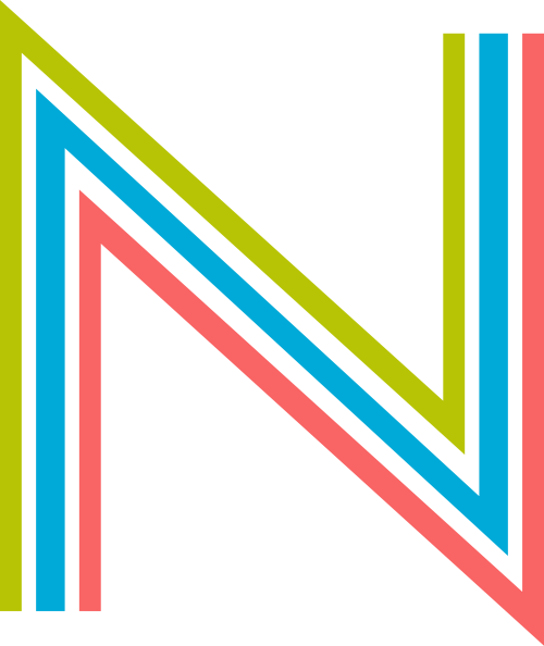 字母N三色logo素材图片 logo png