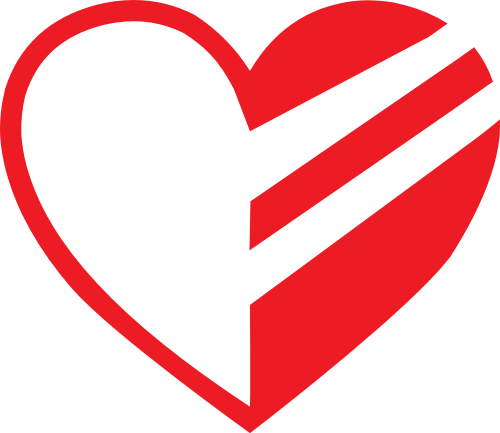 红色爱心矢量logo图标 logo png