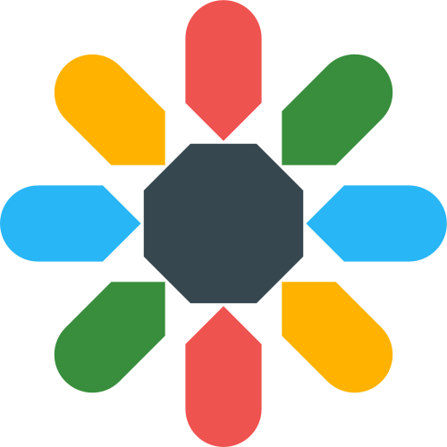 彩色花形儿童教育相关矢量logo图标 logo png