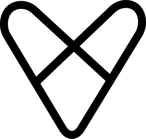 简约爱心几何图形矢量logo图标 logo png