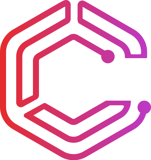 红色渐变科技字母C圆点矢量logo图标 logo png