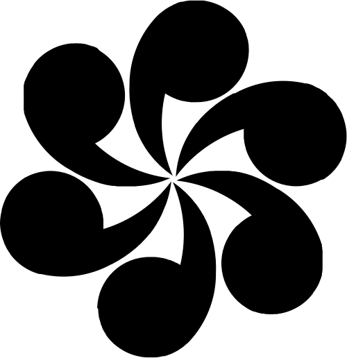 螺旋逗号图案矢量logo图标