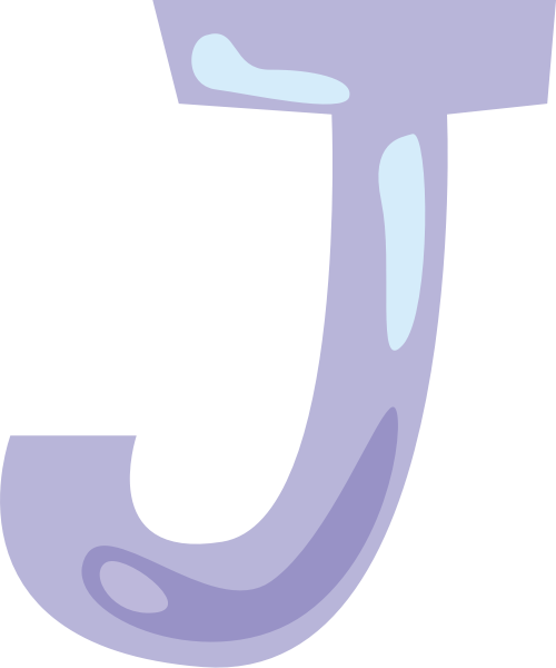 紫色字母J卡通logo设计素材 logo png