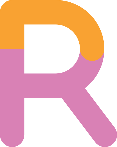 字母R双色矢量logo图片