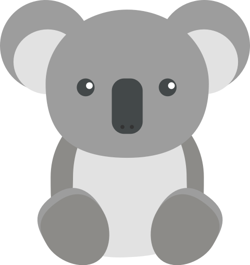 灰色考拉矢量logo素材 logo png
