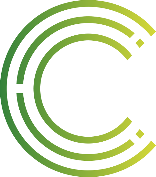 半圆绿色渐变字母C线条logo设计素材 logo png