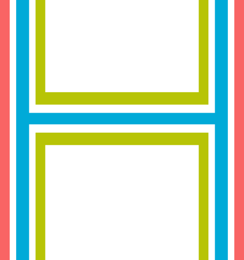 字母H三色矢量标志图片 logo png