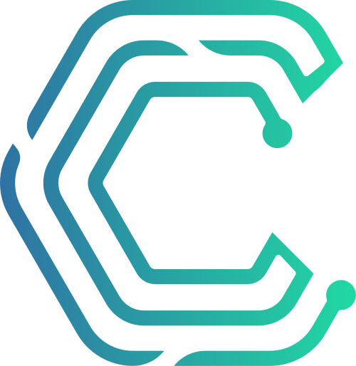 蓝绿渐变字母C线条矢量logo图片 logo png