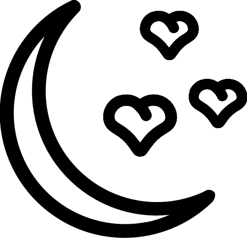 月亮与爱心矢量图标素材 logo png