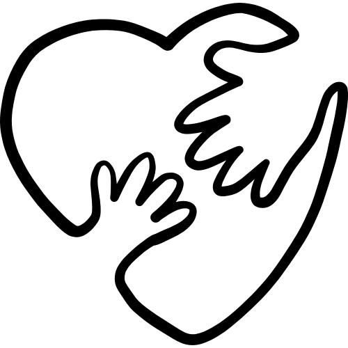 爱心打手小手儿童关爱Logo素材 logo png