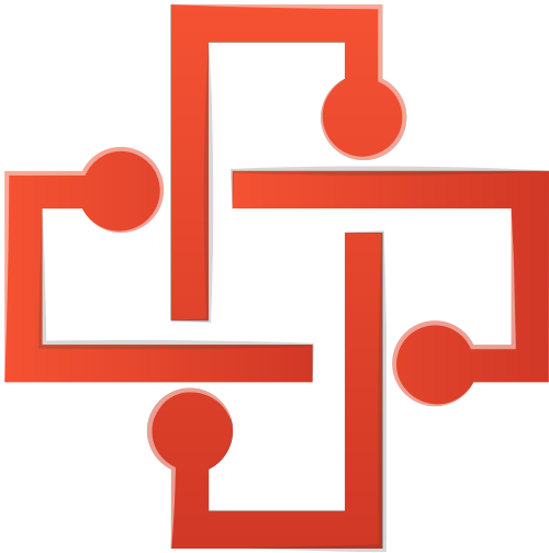 橙色十字图形抽象矢量图形 logo png