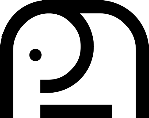 简约大象矢量图形 logo png