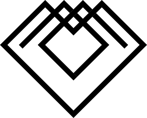 几何拼接桃心矢量图形 logo png