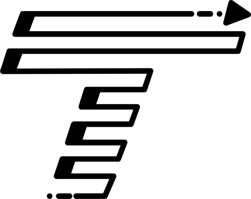 线形字母T与箭头指示图标素材 logo png