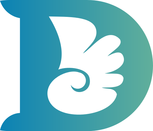 字母D与小天使logo图标 logo png