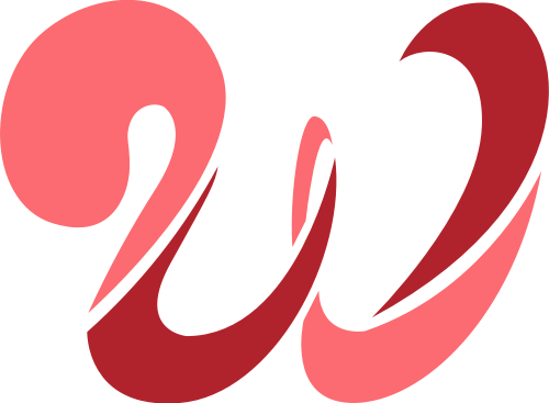 字母W红色矢量图标 logo png