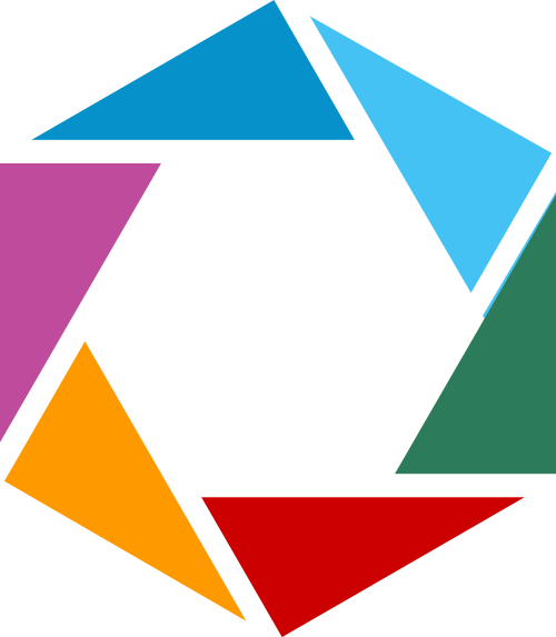 彩色三角六边形矢量素材图标 logo png