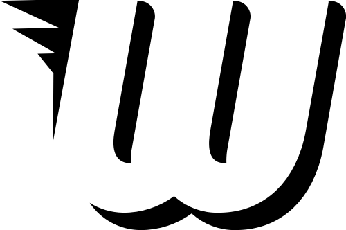 快速移动字母W矢量图标 logo png