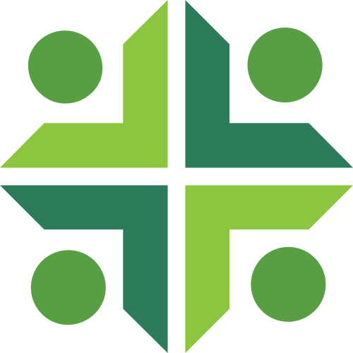 四人团队协作矢量图形 logo png