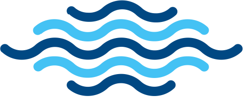 蓝色波浪水波矢量图标 logo png