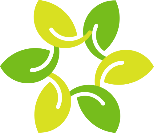 绿色树叶花环矢量logo模板 logo png