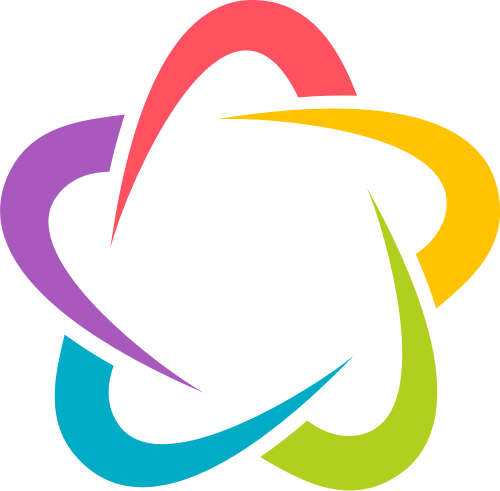彩色卡通儿童五角星矢量图形 logo png