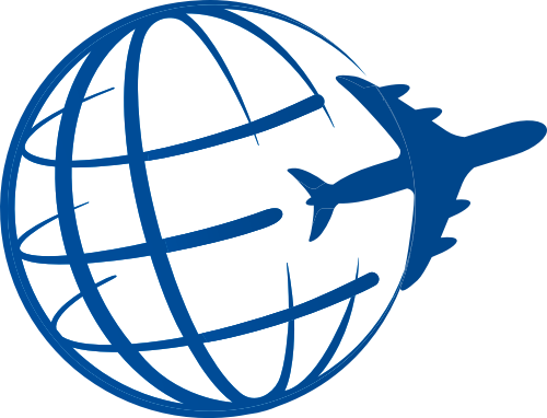 航空货运地球logo素材图标 logo png
