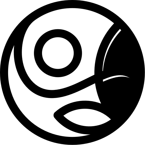 圆形人物叶子线条矢量图标 logo png