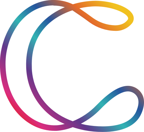 字母C漂亮渐变线条图标 logo png