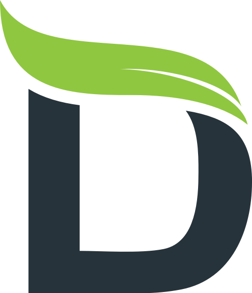 叶子字母D矢量图形 logo png