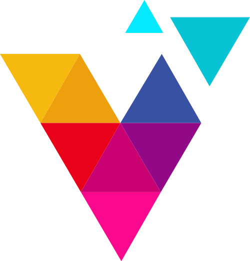 彩色字母V几何图形logo素材 logo png