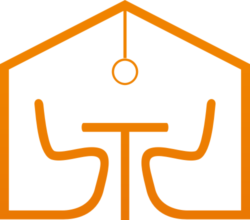 橙色渐变线条家居沙发吊灯矢量图标素材 logo png