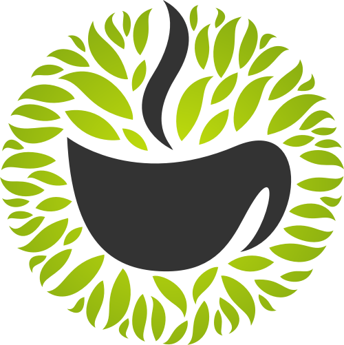 绿色渐变茶叶茶杯矢量图标素材矢量logo