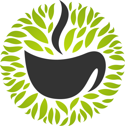 绿色渐变茶叶茶杯矢量图标素材 logo png