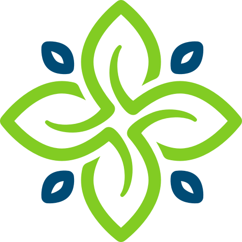 绿色蓝色花朵环保logo图标素材 logo png