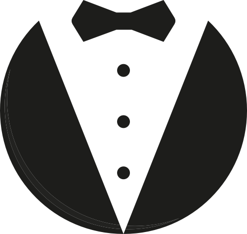 黑色男士西装领结管家服务logo图标素素材 logo png