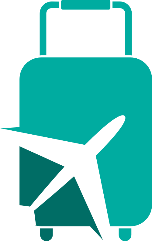 行李箱飞机旅游度假logo图标素材 logo png