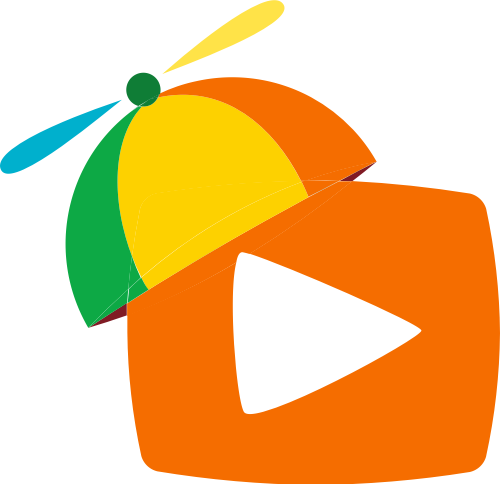 彩色帽子视频传媒儿童教育矢量图标素材 logo png