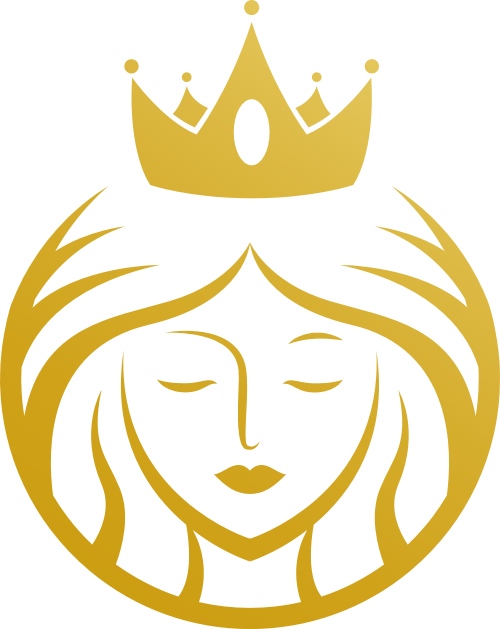 金色女王皇冠美容美发养生会所矢量图标素材 logo png