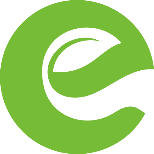 树叶字母E绿色环保科技互联网矢量图标素材 logo png