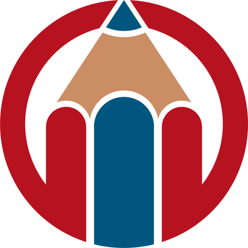 红色圆形铅笔艺术教育培训logo图标素材 logo png